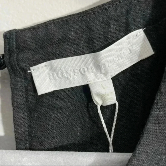 Adyson Parker black linen blend tiered shift dress Small - Picture 8 of 9